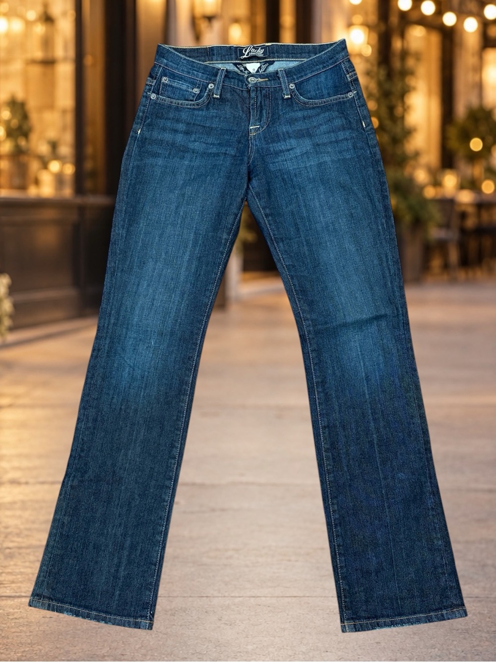 Lucky Brand Easy Rider Low Rise Bootcut Jeans Size 0/25 Dark Wash